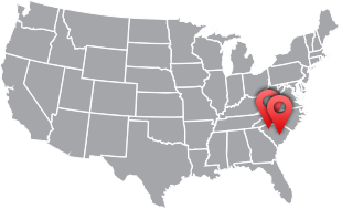 Map of Greensville and Florence, South Carolina